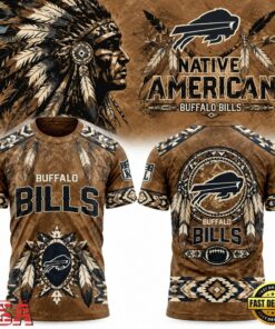 Buffalo Bills x Native American Heritage T Shirt, Viral 3D Graphic Tee Buffalo Bills X Native American Heritage T Shirt