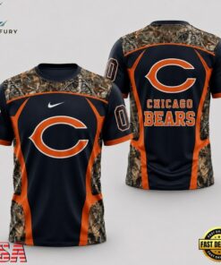 Chicago Bears 2026 NFL Hunting Camo 3D Shirt, Sports Fans 3D Shirt Chicago Bears 2026 Nfl Hunting Camo 3D Shirt