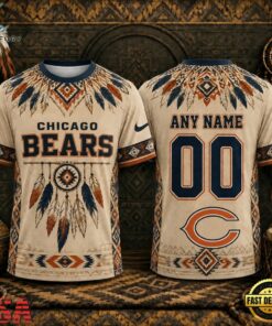 Chicago Bears 2026 NFL Native American Heritage 3D Shirt, Sports Fans 3D Shirt Chicago Bears 2026 Nfl Native American Heritage 3D Shirt