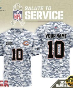 Chicago Bears 2026 NFL Salute to Service Camo New Design 3D Shirt, Sports Fans 3D Shirt Chicago Bears 2026 Nfl Salute TO Service Camo New Design 3D Shirt