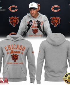 Chicago Bears Coach Ben Johnson NFL 2026 Grey Hoodie, Viral 3D Graphic Tee Chicago Bears Coach Ben Johnson Nfl 2026 Grey Hoodie