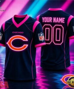 Chicago Bears NFL Electric Glow Custom Football Jersey, Trending NFL Jersey Chicago Bears Nfl Electric Glow Custom Football Jersey
