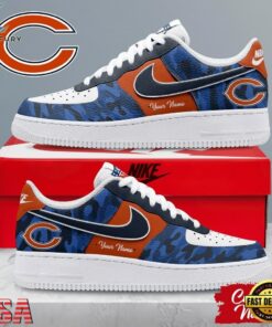 Chicago Bears NFL End Zone Energy Custom Air Force 1 Shoes Sneaker, NFL Fan AF1 Shoes Chicago Bears Nfl End Zone Energy Custom Air Force 1 Shoes Sneaker
