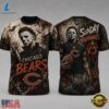 Chicago Bears NFL Michael Myers Sunday Nightmares Horror Halloween 3D T Shirt, Sports Fans 3D Shirt Chicago Bears Nfl Michael Myers Sunday Nightmares Horror Halloween 3D T Shirt
