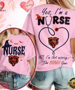 Chicago Bears NFL Night Shift Never Misses Game Day Halloween Nurse Unisex 3D Shirt, Sports Fans 3D Shirt Chicago Bears Nfl Night Shift Never Misses Game Day Halloween Nurse Unisex 3D Shirt