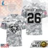 Chicago Bears NFL Salute to Service Custom Name & Number Camo 3D Shirt, Sports Fans 3D Shirt Chicago Bears Nfl Salute TO Service Custom Name Number Camo 3D Shirt