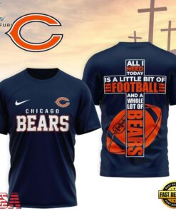 Chicago Bears NFL Whole Lot of Football Christian Cross 3D Shirt, Sports Fans 3D Shirt Chicago Bears Nfl Whole Lot OF Football Christian Cross 3D Shirt