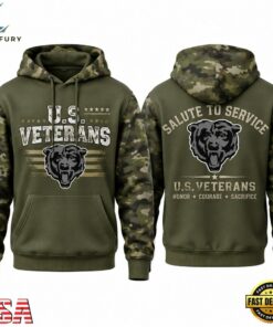 Chicago Bears x Salute To Service 2026 Limited Edition Hoodie, Viral 3D Graphic Tee Chicago Bears X Salute TO Service 2026 Limited Edition Hoodie