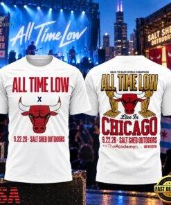 Chicago Bulls x All Time Low Live in Chicago 2026 T Shirt, Viral 3D Graphic Tee Chicago Bulls X All Time Low Live IN Chicago 2026 T Shirt