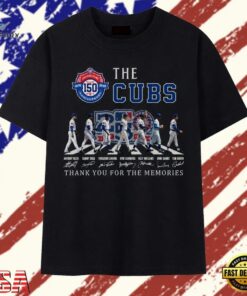 Chicago Cubs 150th Anniversary 1876 2026 Abbey Road Signatures T Shirt, Trendy 2D Print Shirt Chicago Cubs 150th Anniversary 1876 2026 Abbey Road Signatures T Shirt