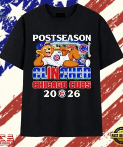 Chicago Cubs Postseason Clinched 2026 Wrigley Field T Shirt, Trendy 2D Print Shirt Chicago Cubs Postseason Clinched 2026 Wrigley Field T Shirt