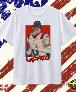 Christian Gonzalez New England Patriots Gonzo T Shirt, Trendy 2D Print Shirt Christian Gonzalez New England Patriots Gonzo T Shirt