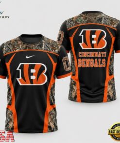 Cincinnati Bengals 2026 NFL Hunting Camo 3D Shirt, Sports Fans 3D Shirt Cincinnati Bengals 2026 Nfl Hunting Camo 3D Shirt