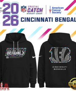 Cincinnati Bengals NFL Crucial Catch 2026 Limited Edition Black Hoodie Shirt, Sports Fans 3D Shirt Cincinnati Bengals Nfl Crucial Catch 2026 Limited Edition Black Hoodie Shirt