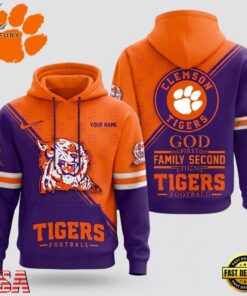 Clemson Tigers 2026 NCAA Personalized Faith Family Football Hoodie, NCAA 3D Graphic Tee Clemson Tigers 2026 Ncaa Personalized Faith Family Football Hoodie