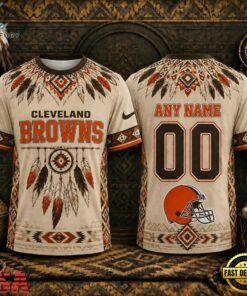 Cleveland Browns 2026 NFL Native American Heritage 3D Shirt, Sports Fans 3D Shirt Cleveland Browns 2026 Nfl Native American Heritage 3D Shirt