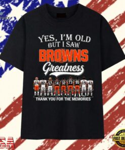 Cleveland Browns Greatness Vintage Legends Signatures Football T Shirt, Trendy 2D Print Shirt Cleveland Browns Greatness Vintage Legends Signatures Football T Shirt