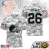 Cleveland Browns NFL Salute to Service Custom Name & Number Camo 3D Shirt, Sports Fans 3D Shirt 3 Cleveland Browns NFL Salute to Service Custom Name & Number Camo 3D Shirt, Sports Fans 3D Shirt Cleveland Browns Nfl Salute TO Service Custom Name Number Camo 3D Shirt