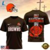 Cleveland Browns NFL Whole Lot of Football Christian Cross 3D Shirt, Sports Fans 3D Shirt Cleveland Browns Nfl Whole Lot OF Football Christian Cross 3D Shirt