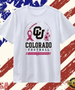 Colorado Buffaloes football Fight Together Breast Cancer Awareness T Shirt, Trendy 2D Print Shirt Colorado Buffaloes Football Fight Together Breast Cancer Awareness T Shirt