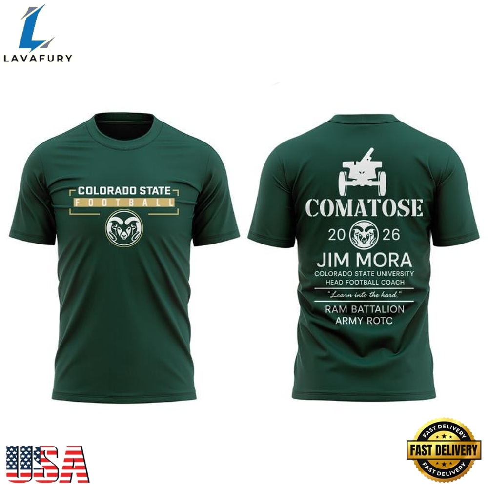 Colorado State Rams Football Jim Mora Border War Ceremony 2026 T Shirt, Viral 3D Graphic Tee Colorado State Rams Football Jim Mora Border War Ceremony 2026 T Shirt