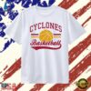 Cyclones Basketball Team Logo College Sports T Shirt, Trendy 2D Print Shirt Cyclones Basketball Team Logo College Sports T Shirt