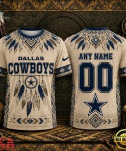 Dallas Cowboys 2026 NFL Native American Heritage 3D Shirt, Sports Fans 3D Shirt Dallas Cowboys 2026 Nfl Native American Heritage 3D Shirt