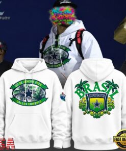 Dallas Cowboys Brazil Rio De Janeiro Game 2026 Limited Edition White Hoodie, Viral 3D Graphic Tee Dallas Cowboys Brazil Rio DE Janeiro Game 2026 Limited Edition White Hoodie