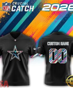 Dallas Cowboys NFL 2026 Crucial Catch Limited Edition Black Football Jersey, Fashion Football Jersey Dallas Cowboys Nfl 2026 Crucial Catch Limited Edition Black Football Jersey