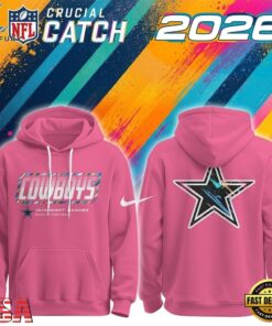 Dallas Cowboys NFL 2026 Crucial Catch Limited Edition Pink Hoodie Shirt, Viral 3D Graphic Tee Dallas Cowboys Nfl 2026 Crucial Catch Limited Edition Pink Hoodie Shirt