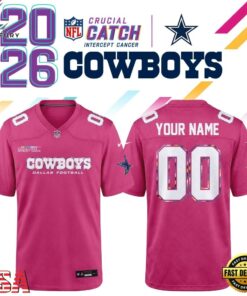 Dallas Cowboys NFL Crucial Catch 2026 Pink Limited Edition Football Jersey, Fashion Football Jersey Dallas Cowboys Nfl Crucial Catch 2026 Pink Limited Edition Football Jersey