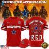 Dallas Cowboys x Firefighter Appreciation Night 2026 Limited Edition T Shirt, Viral 3D Graphic Tee Dallas Cowboys X Firefighter Appreciation Night 2026 Limited Edition T Shirt
