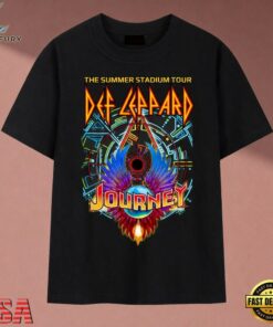 Def Leppard And Journey The Summer Stadium Tour Graphic T Shirt, Music 2D Graphic Tee Def Leppard And Journey The Summer Stadium Tour Graphic T Shirt