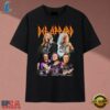 Def Leppard Band Signatures Vintage Rock T Shirt, Music 2D Graphic Tee Def Leppard Band Signatures Vintage Rock T Shirt
