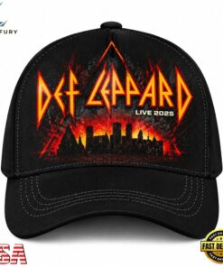 Def Leppard Live 2025 Concert Skyline Logo Classic Baseball Cap, Music Lover Baseball Cap Def Leppard Live 2025 Concert Skyline Logo Classic Baseball Cap