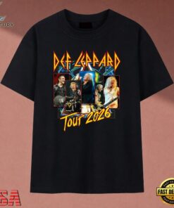 Def Leppard Live Tour 2026 Rock Band Graphic T Shirt, Music 2D Graphic Tee Def Leppard Live Tour 2026 Rock Band Graphic T Shirt