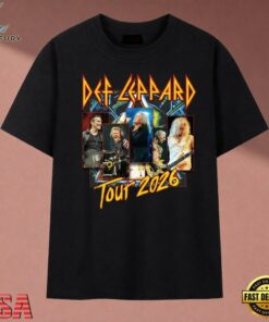 Def Leppard Tour 2026 Photo Collage Rock Band T Shirt, Music 2D Graphic Tee Def Leppard Tour 2026 Photo Collage Rock Band T Shirt