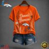 Denver Broncos NFL Floral Garden V Neck T Shirt, NFL Team V Neck Tee Denver Broncos Nfl Floral Garden V Neck T Shirt
