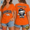 Denver Broncos NFL Hello Kitty Football V Neck T Shirt, NFL Team V Neck Tee Denver Broncos Nfl Hello Kitty Football V Neck T Shirt