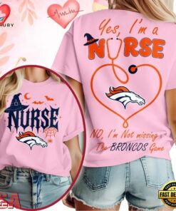 Denver Broncos NFL Night Shift Never Misses Game Day Halloween Nurse Unisex 3D Shirt, Sports Fans 3D Shirt Denver Broncos Nfl Night Shift Never Misses Game Day Halloween Nurse Unisex 3D Shirt
