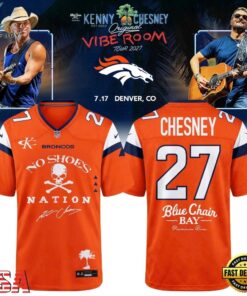 Denver Broncos x Kenny Chesney The Original Vibe Room Tour 2027 Football Jersey, Fashion Football Jersey Denver Broncos X Kenny Chesney The Original Vibe Room Tour 2027 Football Jersey