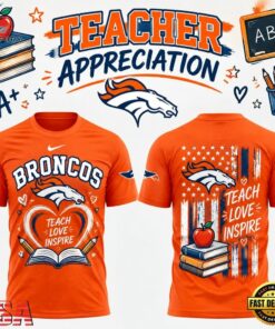 Denver Broncos x Teacher Appreciation Night 2026 Limited Edition T Shirt, Viral 3D Graphic Tee Denver Broncos X Teacher Appreciation Night 2026 Limited Edition T Shirt