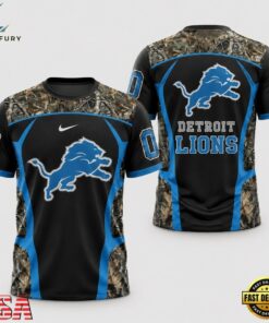 Detroit Lions 2026 NFL Hunting Camo 3D Shirt, Sports Fans 3D Shirt Detroit Lions 2026 Nfl Hunting Camo 3D Shirt