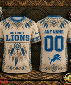 Detroit Lions 2026 NFL Native American Heritage 3D Shirt, Sports Fans 3D Shirt Detroit Lions 2026 Nfl Native American Heritage 3D Shirt