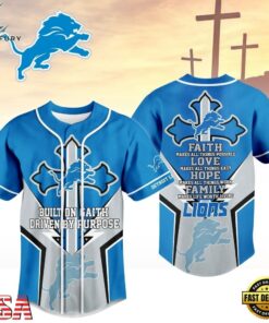Detroit Lions NFL Blessed Beyond The Score Baseball Jersey, NFL Baseball Shirt Detroit Lions Nfl Blessed Beyond The Score Baseball Jersey