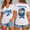 Detroit Lions NFL Hello Kitty Football V Neck T Shirt, NFL Team V Neck Tee Detroit Lions Nfl Hello Kitty Football V Neck T Shirt