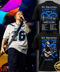 Detroit Lions x Ed Sheeran Loop Tour 2026 Loop Love Live T Shirt, Trending Music 3D Tee Detroit Lions X ED Sheeran Loop Tour 2026 Loop Love Live T Shirt