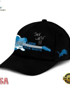 Detroit Lions x Jack White Thanksgiving Halftime Show Black Cap, Fashion Baseball Cap Detroit Lions X Jack White Thanksgiving Halftime Show Black Cap