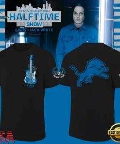 Detroit Lions x Jack White Thanksgiving Halftime Show Black T Shirt, Trending Music 3D Tee Detroit Lions X Jack White Thanksgiving Halftime Show Black T Shirt