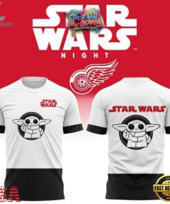 Detroit Red Wings x Star Wars Night 2026 Special New T Shirt, Viral 3D Graphic Tee Detroit Red Wings X Star Wars Night 2026 Special New T Shirt